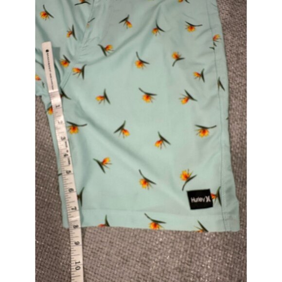 Hurley Board Shorts Mens 29 Green Birds Of Paradise Tropical Surf Beach‎ - Picture 6 of 8